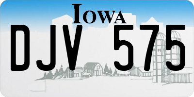IA license plate DJV575