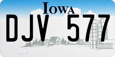 IA license plate DJV577