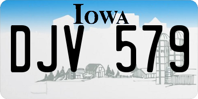 IA license plate DJV579