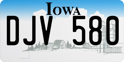 IA license plate DJV580