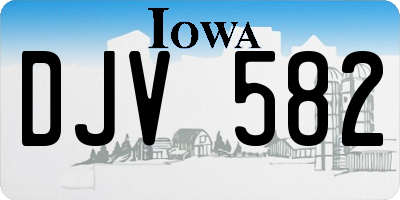 IA license plate DJV582