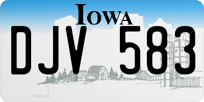 IA license plate DJV583