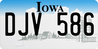 IA license plate DJV586