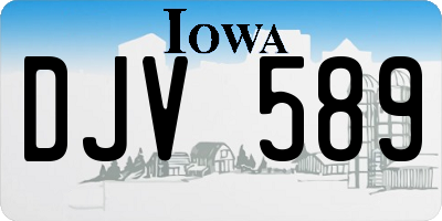IA license plate DJV589