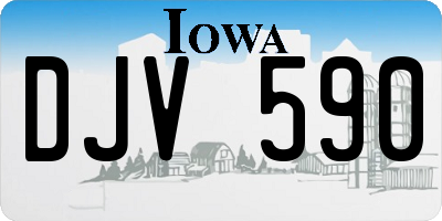 IA license plate DJV590