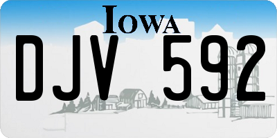 IA license plate DJV592