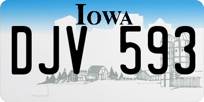 IA license plate DJV593