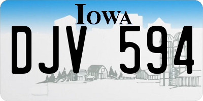 IA license plate DJV594