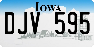 IA license plate DJV595