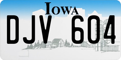 IA license plate DJV604