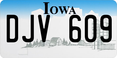 IA license plate DJV609