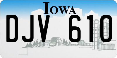 IA license plate DJV610