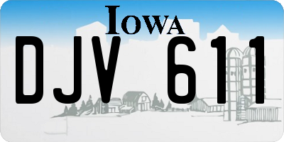 IA license plate DJV611