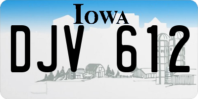 IA license plate DJV612
