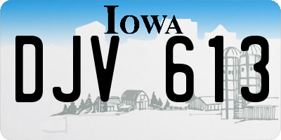 IA license plate DJV613
