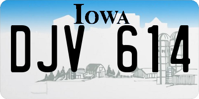 IA license plate DJV614