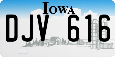IA license plate DJV616