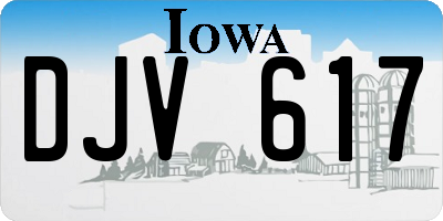 IA license plate DJV617