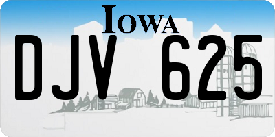 IA license plate DJV625