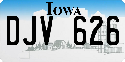 IA license plate DJV626