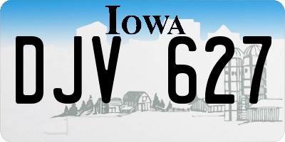 IA license plate DJV627