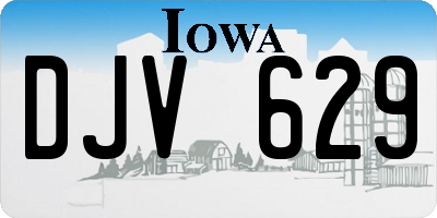 IA license plate DJV629