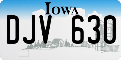IA license plate DJV630