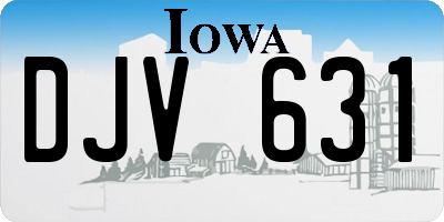 IA license plate DJV631