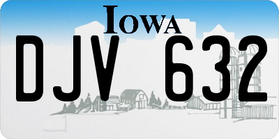 IA license plate DJV632