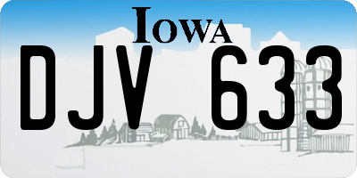 IA license plate DJV633