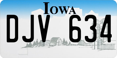 IA license plate DJV634
