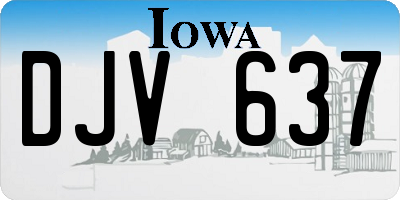 IA license plate DJV637
