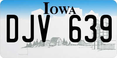 IA license plate DJV639