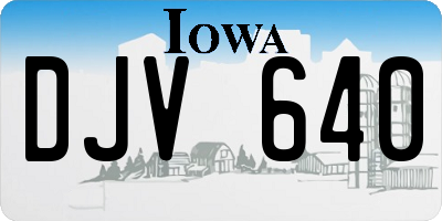 IA license plate DJV640