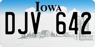IA license plate DJV642