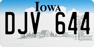 IA license plate DJV644