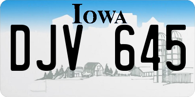 IA license plate DJV645