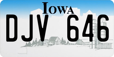 IA license plate DJV646