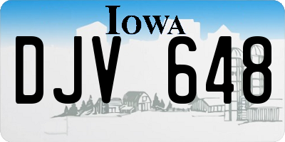 IA license plate DJV648