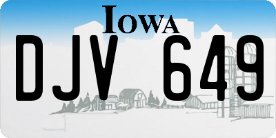 IA license plate DJV649