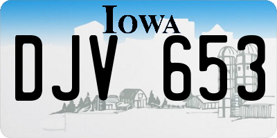 IA license plate DJV653