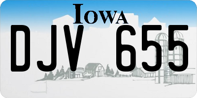 IA license plate DJV655