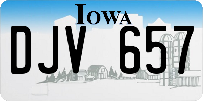 IA license plate DJV657