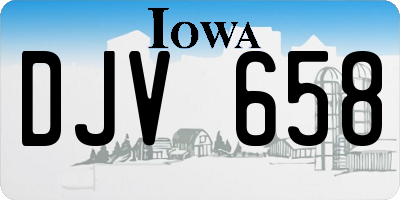 IA license plate DJV658