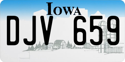 IA license plate DJV659