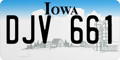 IA license plate DJV661