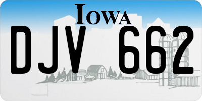 IA license plate DJV662