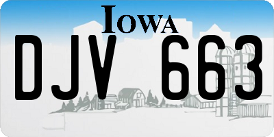 IA license plate DJV663