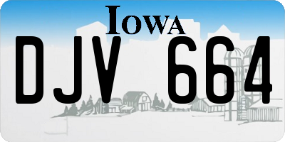 IA license plate DJV664