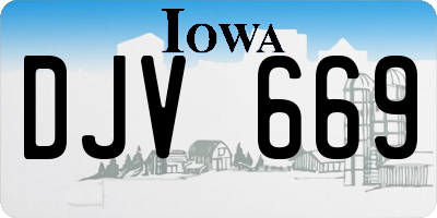 IA license plate DJV669
